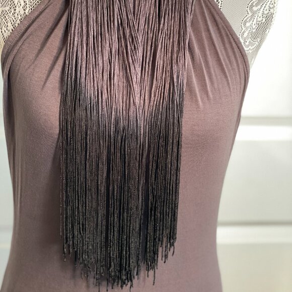 YOUNG FABULOUS & BROKE Gray and Black Tones Long Dress Size S - Picture 2 of 11